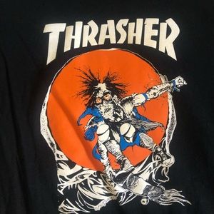 Black thrasher tee shirt